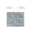 Linon Washable Wills Polyester 3'x5' Rug in Gray
