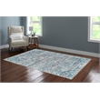 Linon Washable Wills Polyester 5'x7' Rug in Gray