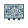 Linon Washable Madi Polyester 3'x5' Rug in Teal Blue