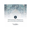 Linon Washable Madi Polyester 3'x5' Rug in Teal Blue