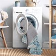 Linon Washable Madi Polyester 3'x5' Rug in Teal Blue