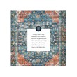 Linon Washable Langley Polyester 3'x5' Rug in Teal Blue