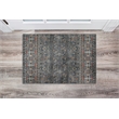 Linon Washable Buford Polyester 2'x3' Rug in Teal Blue