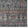 Linon Washable Buford Polyester 3'x5' Rug in Teal Blue