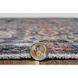 Linon Washable Buford Polyester 3'x5' Rug in Teal Blue