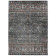 Linon Washable Buford Polyester 3'x5' Rug in Teal Blue