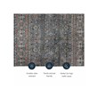 Linon Washable Buford Polyester 3'x5' Rug in Teal Blue