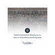 Linon Washable Buford Polyester 5'x7' Rug in Teal Blue