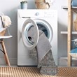 Linon Washable Buford Polyester 5'x7' Rug in Teal Blue