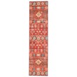 Linon Washable Colson Polyester 2'x8' Rug in Red