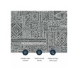Linon Washable Kylen Polyester 2'x8' Rug in Ivory