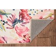 Linon Washable Gatlin Polyester 5'x7' Rug in Raspberry Red