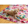 Linon Washable Gatlin Polyester 5'x7' Rug in Raspberry Red