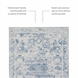 Linon Washable Zayd Polyester 2'x8' Rug in Gray