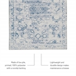 Linon Washable Zayd Polyester 2'x8' Rug in Gray
