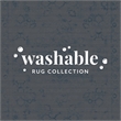 Linon Washable Zayd Polyester 2'x8' Rug in Gray