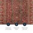 Linon Washable Wesson Polyester 2'x3' Rug in Garnet Red