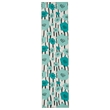 Linon Washable Aydin Polyester 2'x8' Rug in Ivory