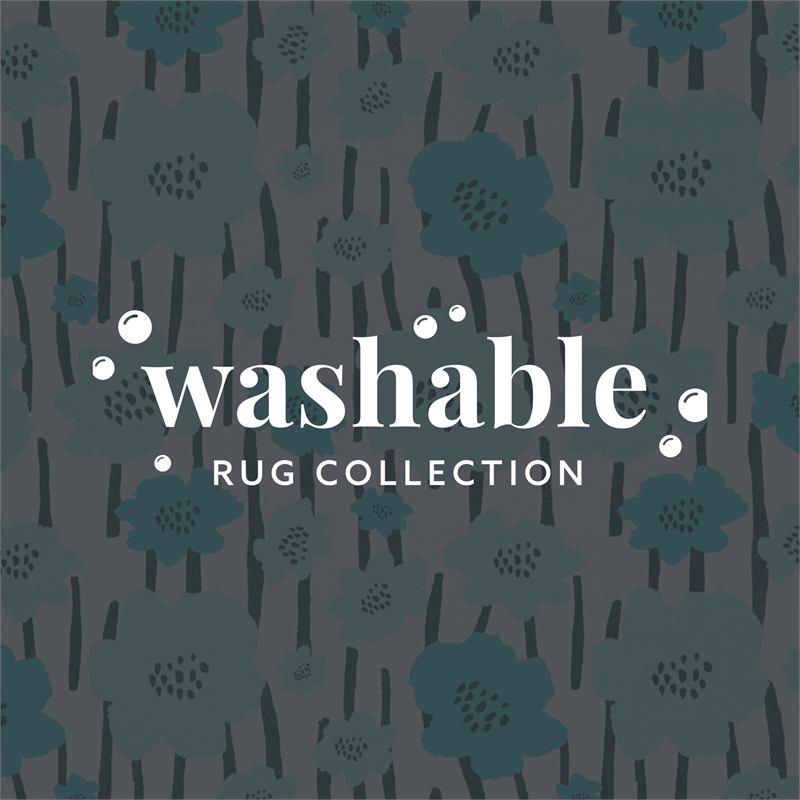 Linon Washable Aydin Polyester 2'x8' Rug in Ivory