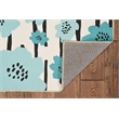 Linon Washable Aydin Polyester 2'x8' Rug in Ivory