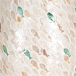Linon Rainer Capiz Drum Side Table with Mother of Pearl Fish Design in Ivory