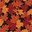 Linon Tripoli Autumn Polyester 8'x10' Rug in Black and Red
