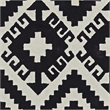 Linon Tripoli Spacely Polyester 8'x10' Rug in Ivory and Black