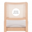 Linon Cole Rattan Seat Back Dining Chair with Padded Seat in Natural Solid Wood