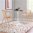 Linon Benson Beechwood Dining Chair with Windsor Back & Saddle Seat in Natural