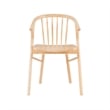 Linon Benson Beechwood Dining Chair with Windsor Back & Saddle Seat in Natural