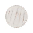 Linon Lainey Wood Hand Carved Side Accent Table in White