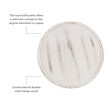 Linon Lainey Wood Hand Carved Side Accent Table in White