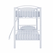 Linon Heavy Metal Twin Over Twin Bunk Bed Attached Ladder in White