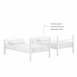 Linon Heavy Metal Twin Over Twin Bunk Bed Attached Ladder in White