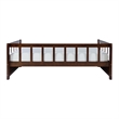 Linon Macey Twin to King Daybed 2 Spacious Drawers in Espresso Stained Pine Wood