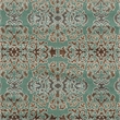Linon Elegance Snowflakes Polypropylene 8'x10' Rug in Turquoise and Brown