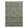 Linon Elegance Snowflakes Polypropylene 8'x10' Rug in Turquoise and Brown