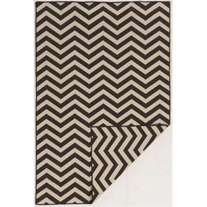 Linon Salonika Reversible Chevron Wool 2'6&quotx4'6&quot Rug in Brown