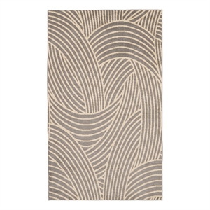Linon Calibri Binya Polypropylene 6'5&quotx9'3&quot Rug in Gray and Bone