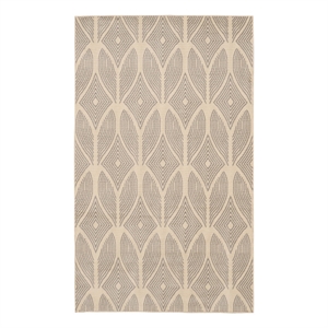 Linon Calibri Henley Polypropylene 4'3&quotx7'3&quot Rug in Bone and Gray