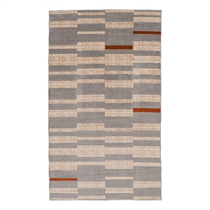 Linon Calibri Leslie Polypropylene 6'5&quotx9'3&quot Rug in Gray and Bone