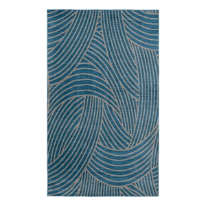 Linon Calibri Binya Polypropylene 4'3&quotx7'3&quot Rug in Blue and Gray
