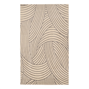 Linon Calibri Binya Polypropylene 4'3&quotx7'3&quot Rug in Bone and Gray