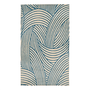 Linon Calibri Binya Polypropylene 4'3&quotx7'3&quot Rug in Bone and Blue
