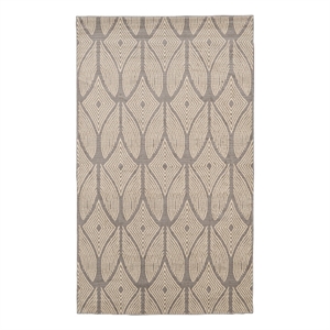 Linon Calibri Henley Polypropylene 4'3&quotx7'3&quot Rug in Gray and Bone