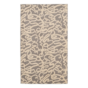 Linon Calibri Sasha Polypropylene 6'5&quotx9'3&quot Rug in Gray and Bone