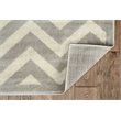 Linon Elegance Chevron Polypropylene 8'x10' Rug in Ivory and Gray