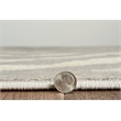 Linon Elegance Chevron Polypropylene 8'x10' Rug in Ivory and Gray