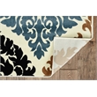 Linon Vintage Esquire Polyester 8'x10' Rug in Ivory and Beige