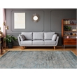Linon Platinum Trellis Polyester 8'x11' Rug in Blue and Black